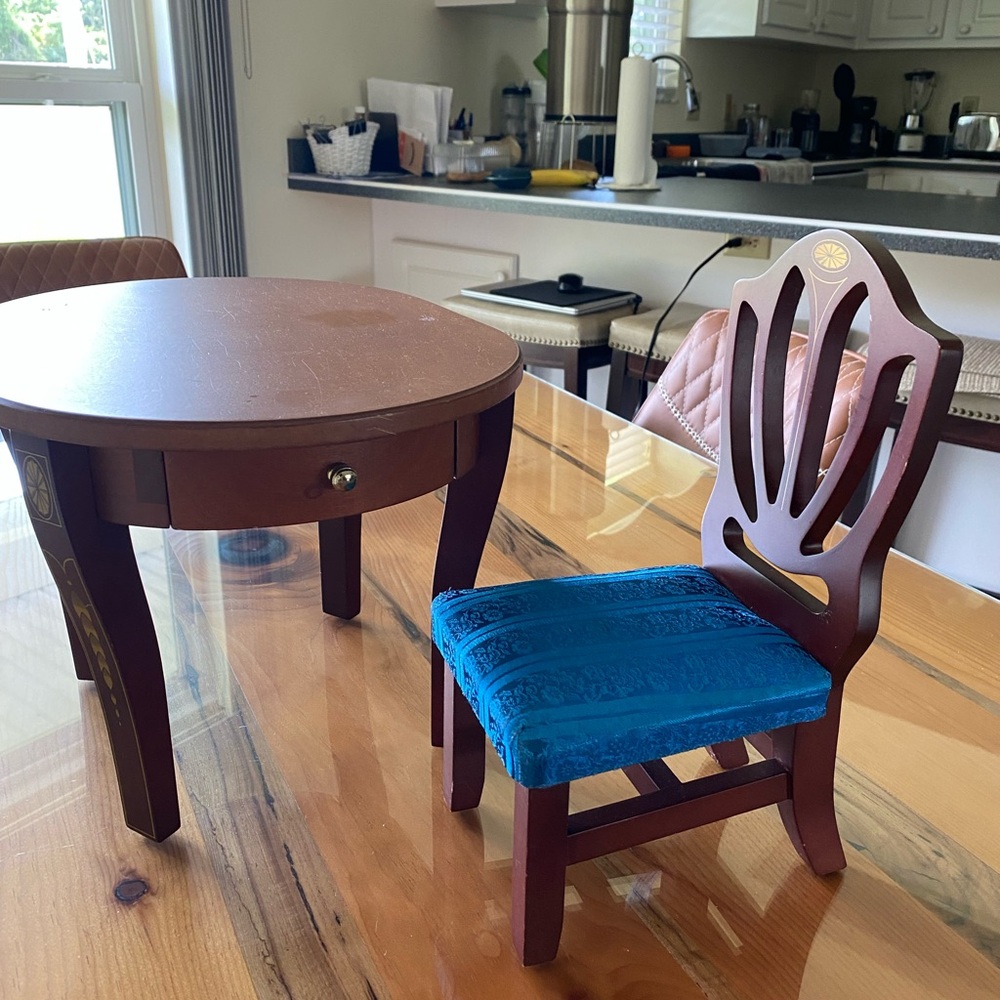 American Girl Doll Table and Chair